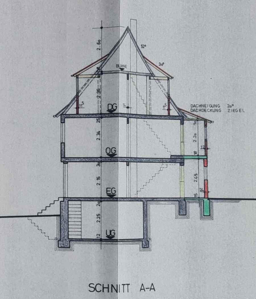Grundriss7 - altes Haus - Schnitt